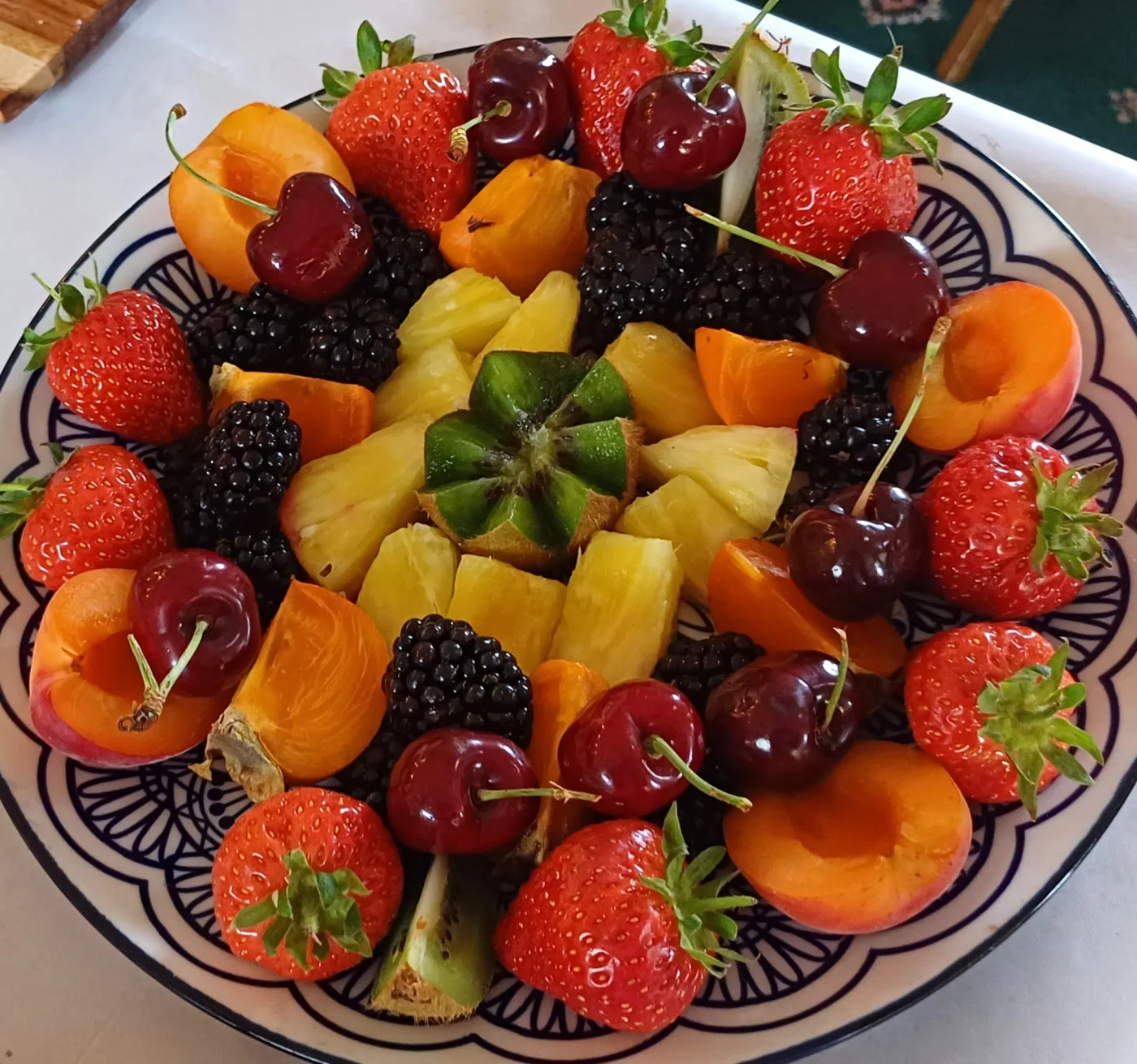 A seasonal fruit platter